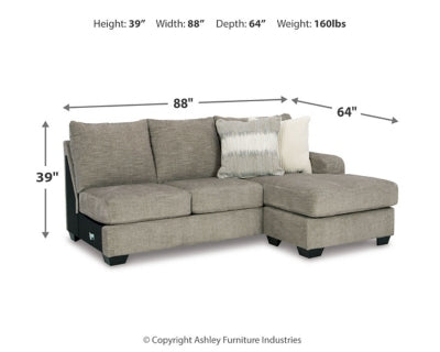 Creswell Right-Arm Facing Sofa Chaise