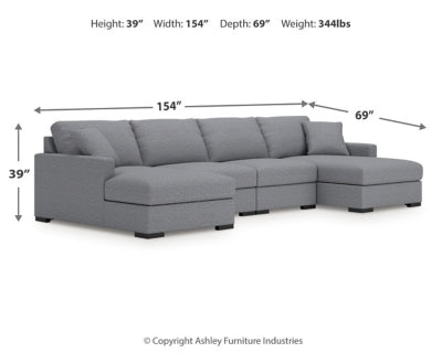 Omaha by Ashley 4-Piece Sectional with Chaise