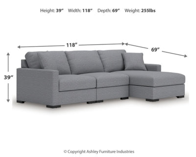 Omaha by Ashley 3-Piece Sectional with Chaise