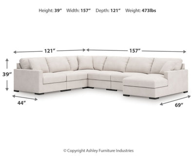Omaha by Ashley 6-Piece Sectional with Chaise