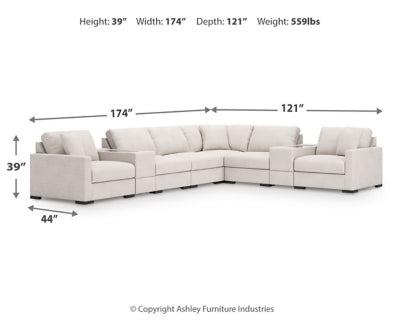Omaha by Ashley 8-Piece Sectional with Storage Consoles
