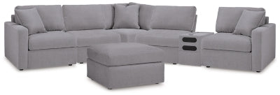 Modmax 6-Piece Sectional and Oversized Accent Ottoman