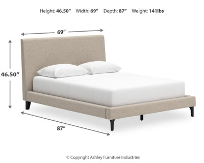 Cielden Queen Upholstered Bed with Roll Slats