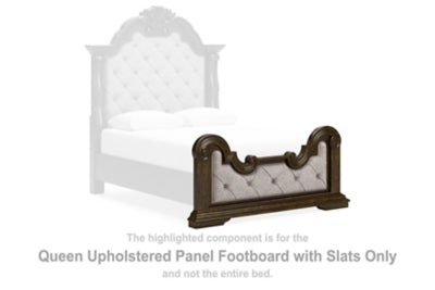 Maylee Queen Upholstered Panel Footboard with Slats