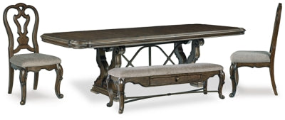 Maylee Dining Table, 2 Chairs and Bench