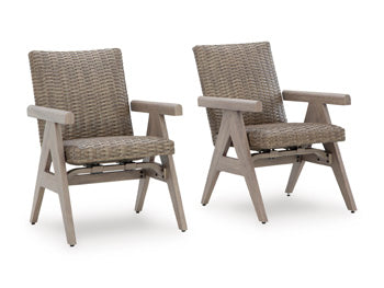 Carisbo Outdoor Rocking Arm Chair (Set of 2)