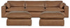 Emilia 3-Piece Sectional and 2 Ottomans