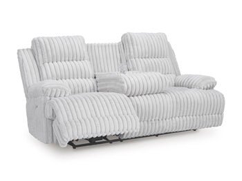Technique Power Reclining Sofa with Drop Down Table