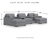 Omaha by Ashley 5-Piece Sectional with Audio System and Chaise