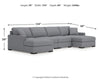 Omaha by Ashley 4-Piece Sectional with Chaise