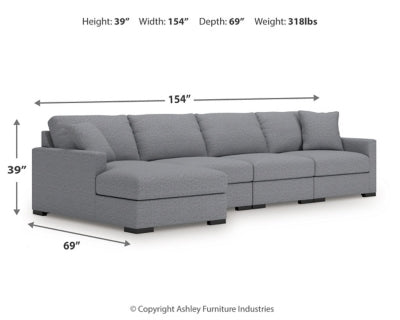 Omaha by Ashley 4-Piece Sectional with Chaise
