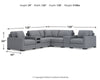 Omaha by Ashley 7-Piece Sectional with Audio and Storage Consoles