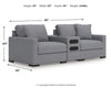 Omaha by Ashley 3-Piece Sectional Loveseat with Audio System