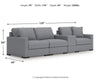 Omaha by Ashley 4-Piece Sectional with Storage Console