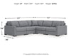 Omaha by Ashley 5-Piece Sectional