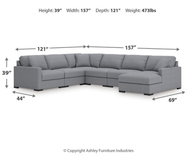 Omaha by Ashley 6-Piece Sectional with Chaise