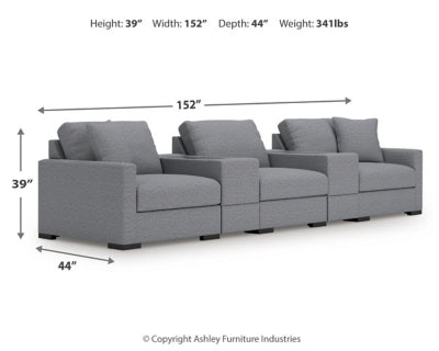 Omaha by Ashley 5-Piece Sectional with Storage Consoles