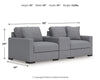 Omaha by Ashley 3-Piece Sectional Loveseat with Storage Console