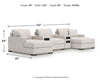 Omaha by Ashley 5-Piece Sectional with Audio System and Chaise