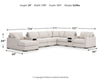 Omaha by Ashley 8-Piece Sectional with Audio System and Chaise