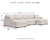 Omaha by Ashley 4-Piece Sectional with Chaise