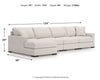 Omaha by Ashley 4-Piece Sectional with Chaise