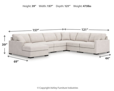Omaha by Ashley 6-Piece Sectional with Chaise
