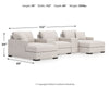 Omaha by Ashley 5-Piece Sectional with Chaise and Storage Consoles