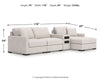 Omaha by Ashley 4-Piece Sectional with Chaise and Audio Console