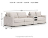 Omaha by Ashley 4-Piece Sectional with Audio Console