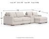 Omaha by Ashley 4-Piece Sectional with Chaise and Storage Console
