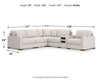 Omaha by Ashley 6-Piece Sectional with Audio Console