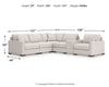 Omaha by Ashley 6-Piece Sectional with Storage Console