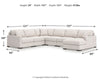 Omaha by Ashley 6-Piece Sectional with Chaise