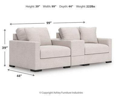 Omaha by Ashley 3-Piece Sectional Loveseat with Storage Console