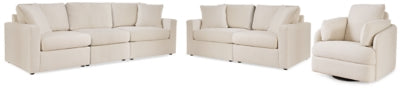 Modmax 3-Piece Sectional Sofa, 2-Piece Sectional Loveseat and Swivel Glider Recliner
