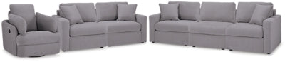 Modmax 3-Piece Sectional Sofa, 2-Piece Sectional Loveseat and Swivel Glider Recliner