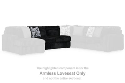 Midnight-Madness Armless Loveseat