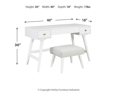 Thadamere Vanity with Stool