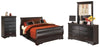 Huey Vineyard Queen Sleigh Bed with Dresser, Mirror and Chest of Drawers
