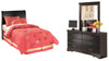 Huey Vineyard Twin Sleigh Headboard, Dresser and Mirror
