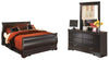 Huey Vineyard Queen Sleigh Bed with Dresser and Mirror