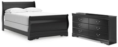 Huey Vineyard Full Sleigh Bed and Dresser