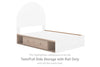 Shapella Twin/Full Side Storage with Rail