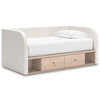 Shapella Twin Upholstered Daybed Panel/Rails/Slats