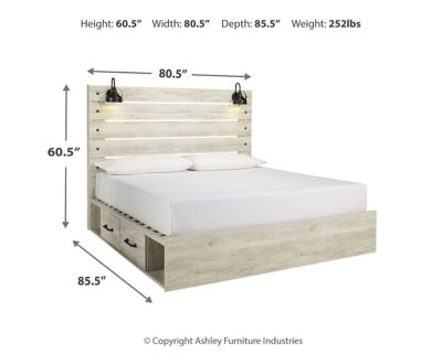 Cambeck King Panel Bed with 2 Storage Drawers