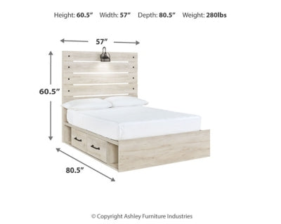 Cambeck Full Panel Bed with 4 Storage Drawers
