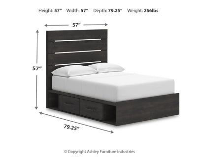 Delmorta Full Panel Bed with Storage