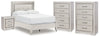 Zyniden Full Panel Bed, 2 Chests and Nightstand
