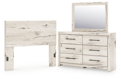 Lawroy Full Panel Headboard, Dresser and Mirror